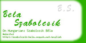 bela szabolcsik business card